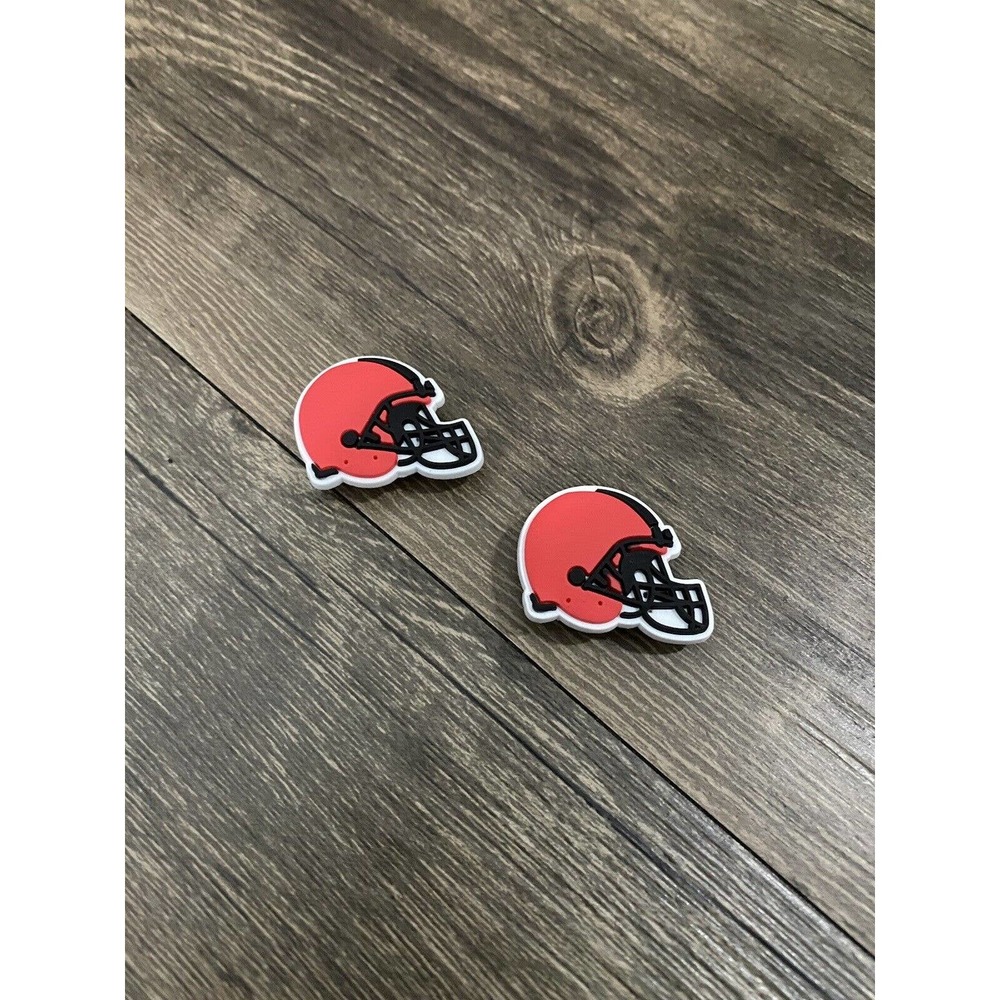 Cleveland Browns Football Team Charm For Crocs Shoe Charms - 2 Pieces